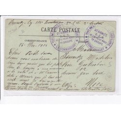 CACHET: 114e régiment territorial, 2e armée D.E.S. dept. de police mobile 1er groupe - très bon état