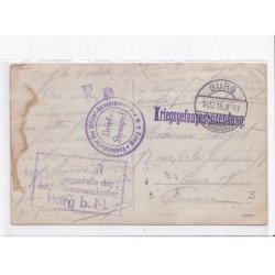 CACHET: kommandantur des offizier-gefangegen, kriegsgefangenensendung - très bon état