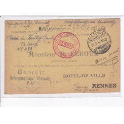 CACHET: comité général, secours de guerre, rennes - très bon état