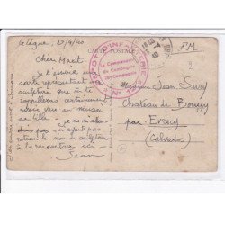 CACHET: dépôt d'infanterie n°12, le commandant de compagnie 28e compagnie - très bon état