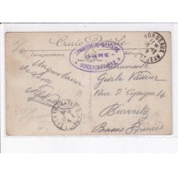 CACHET: commissaire militaire, gare, bordeaux-saint-jean - très bon état