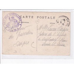 CACHET: 43e régiment d'artillerie, 9e S.M.A. - très bon état