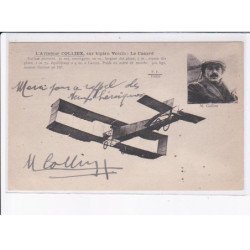 AVIATION AUTOGRAPHE: Colliex sur biplan voisin, le canard - très bon état