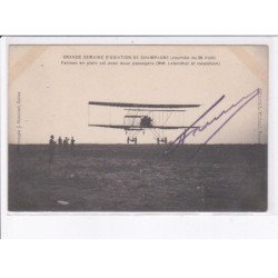 AVIATION AUTOGRAPHE: Maurice Farman en plein vol avec Letendhal et Hewatson - très bon état