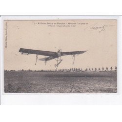 AVIATION AUTOGRAPHE: Frantz, M. Hubert Latham sur monoplan "antoinette" en pleinvol - très bon état