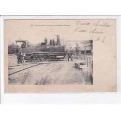 SAINT-SAËNS: locomotive en gare, train - très bon état