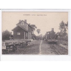 COYECQUES: la gare, ligne d'aire à berck, train - très bon état