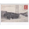 COULOGNE: route de coulogne, passage du train de guines, 1908, train - très bon état