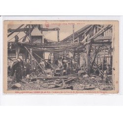 JUVISY-sur-ORGE: intérieur des ateliers de M. Morisseau, le lendemain de l'incendie - très bon état