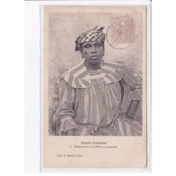 GUYANE: CAYENNE: mulatresse en coiffure cayennaise - état