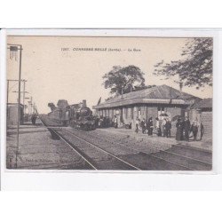 CONNERRE-BEILLE: la gare, train - très bon état