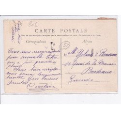 ARCACHON - CAP-FERRET: arrivée du tram d'excursion devant les passes - très bon état