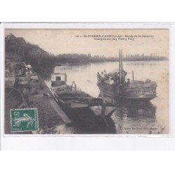 SAINT-PIERRE-D'AURILLAC: bords de la garonne, chargement des petits pois - très bon état