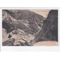 PYRENEES-ATLANTIQUES: le chemin de fer transpyrénéen la tranchée du tunnel et chantier tuyau d'aération - très bon état