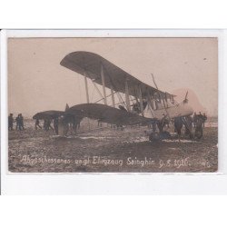 SAINGHIN: abgeschossenes gagh elugzeug, 1916, aviation - très bon état