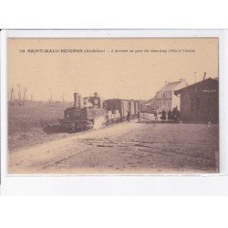 SAINT-MALO-BEIGNON: l'arrivée en gare du tramway d'ille-et-vilaine, train - très bon état