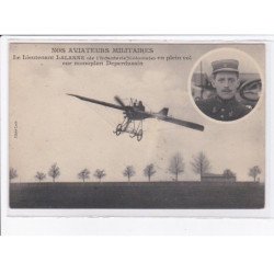 AVIATION: lieutenant Lalanne, aviateurs militaires, en plein vol sur monoplan Deperdussin - très bon état
