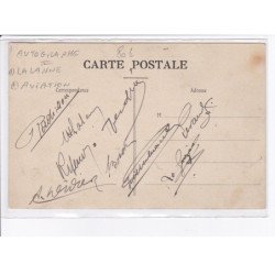 AVIATION: lieutenant Lalanne, aviateurs militaires, en plein vol sur monoplan Deperdussin - très bon état