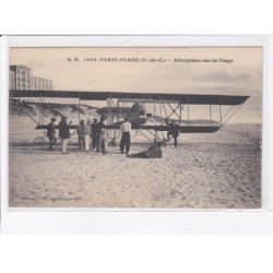 LE TOUQUET PARIS PLAGE: aéroplane sur la plage, aviation - très bon état