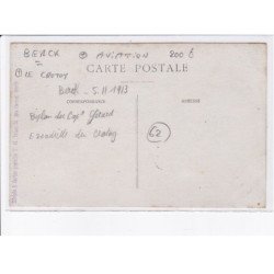 BERCK: aviation, le crotoy, biplan du capitaine Gérard, escadrille du crotoy - très bon état