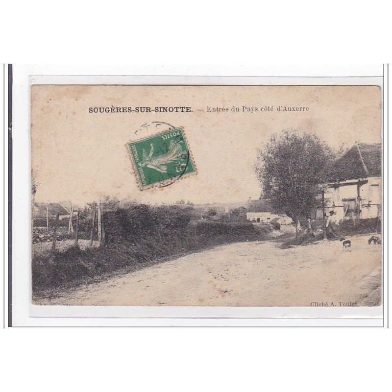 SOUGERES-sur-SINOTTE : entrée du pays coté d'auxerre - etat