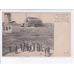 PARIS: paris en ballon par M. Lucien membre de l'aéro-club, parc aérostation vue prise à 15m d'altitude - état