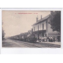 CHENONCEAU-CIVRAY: la gare, train - très bon état