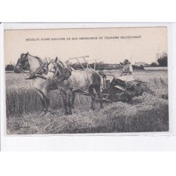 CINQ-MARS-la-PILE: récolte culture blé abondance touraine sélectionné attelage agricole Poirier-Georgel - très bon état
