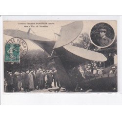 VERSAILLES: aviateur allemand Scheffer attérrit dans le parc de versailles, aviation - très bon état