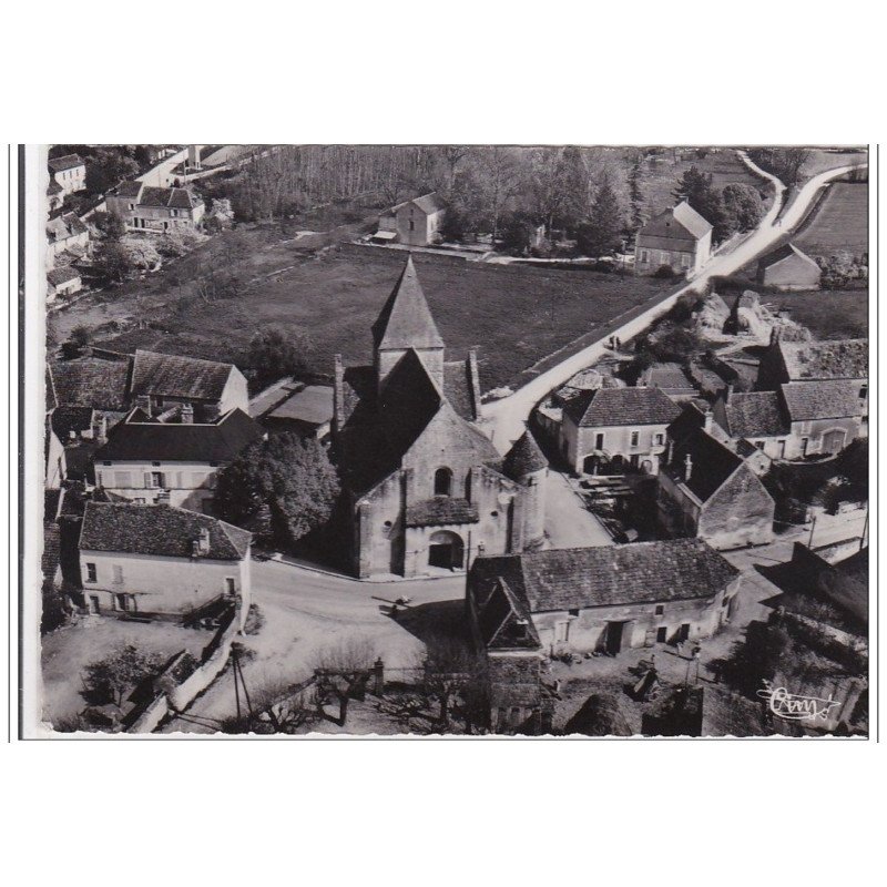 DRUYES-les-BELLES-FONTAINES : vue aérienne sur l'eglise - tres bon etat
