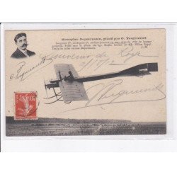 AVIATION: monoplan deperdussin, piloté par O. Vergnieault, autographe - très bon état
