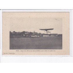 GRAY: départ d'un blériot du centre de belfort ayant atteri le 19 juin 1913 - très bon état