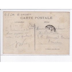 PORT-AVIATION: quinzaine de paris 1909 aéroplane Wright piloté Comte de Lambert cachet - état