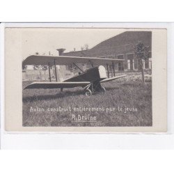 CAMBRAI: aviation, avion construit entièrement par le jeune R. Druine - très bon état