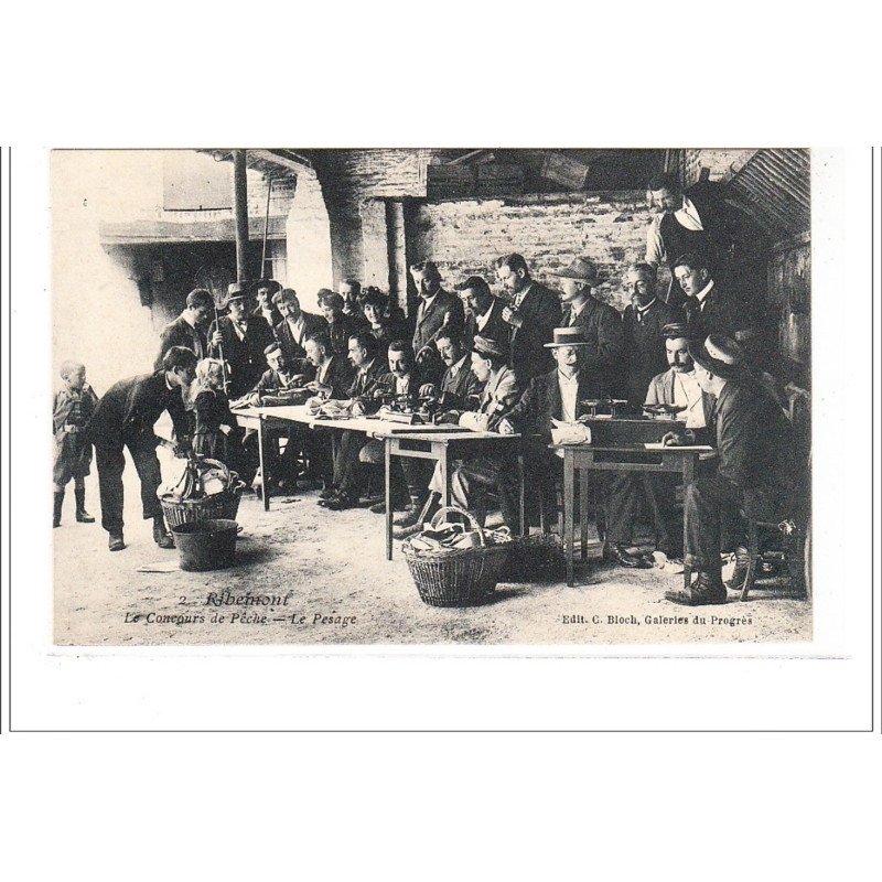 AISNE - RIBEMONT - Le Concours de pêche - le pesage - très bon état