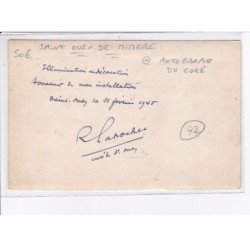 SAINT-OUEN-de-MIMBRE: autographe du curé - très bon état