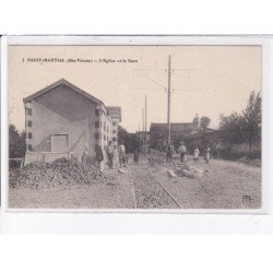 SAINT-MARTIAL: l'église et la gare - très bon état