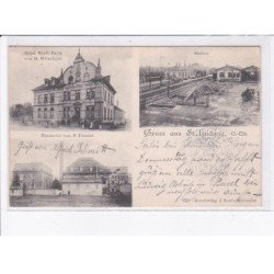 SAINT-LUDWIG: gruss aus, hôtel stadt paris, station, gare, brasserie von P. Freund - très bon état