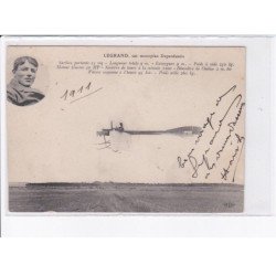 AVIATION: autographe Legrand monoplan deperdussin - état