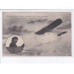 AVIATION: autographe Poirée, monoplan blériot, moteur anzani - état