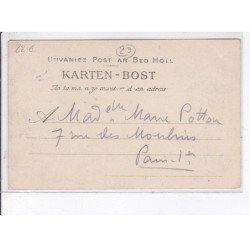 RUMENGOL: abside de l'église sur le perron du cimetière, marchandes de cierges et de berlingots - très bon état