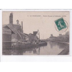 LA MADELEINE: malterie bouquet et établissement kulmann, bière, péniche, canal - très bon état