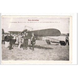 FOIX - AVIATION - L'aviateur Brindejonc des Moulinais et son monoplan Morane - état