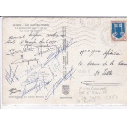 AUTOGRAPHE: autographe de l'équipe du losc 1967, lille - très bon état