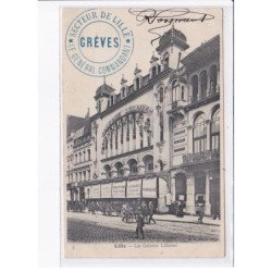 LILLE: les galeries llilloises, secteur de lille, grèves, le général commandant cachet grèves - très bon état
