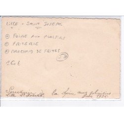 LILLE - SAINT-JOSEPH: foire aux plaisirs, friterie, marchand de frites - très bon état