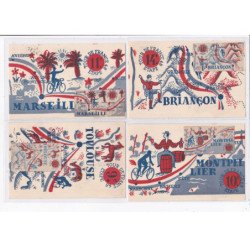 SPORTS: cyclisme, vélo, tour de france 1948, série complète de 21 CPA - très bon état