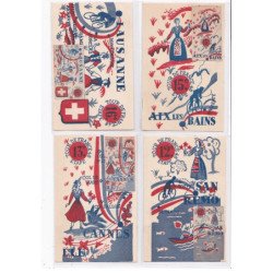 SPORTS: cyclisme, vélo, tour de france 1948, série complète de 21 CPA - très bon état