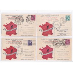 SPORTS: cyclisme, vélo, tour de france 1948, série complète de 21 CPA - très bon état