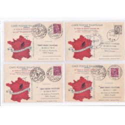 SPORTS: cyclisme, vélo, tour de france 1948, série complète de 21 CPA - très bon état